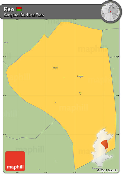 Savanna Style Simple Map of Reo