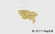 Satellite 3D Map of Boussouma, single color outside