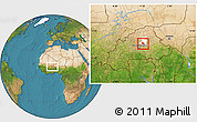 Satellite Location Map of Boussouma, highlighted parent region