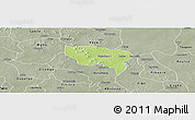 Physical Panoramic Map of Boussouma, semi-desaturated