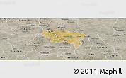 Satellite Panoramic Map of Boussouma, semi-desaturated