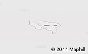Silver Style Panoramic Map of Boussouma, single color outside