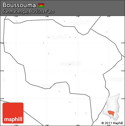 Blank Simple Map of Boussouma, no labels