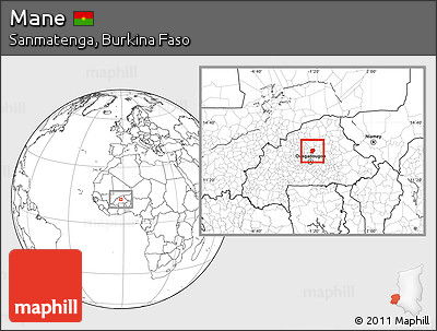 Blank Location Map of Mane