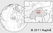 Blank Location Map of Mane, highlighted country