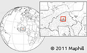 Blank Location Map of Mane, highlighted parent region