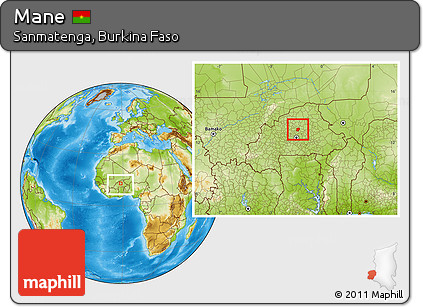 Physical Location Map of Mane, within the entire country