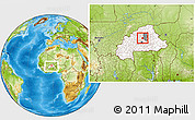 Physical Location Map of Mane, highlighted country, highlighted parent region, within the entire country