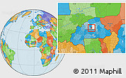 Political Location Map of Mane, highlighted parent region
