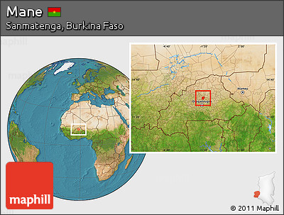 Satellite Location Map of Mane