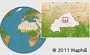 Satellite Location Map of Mane, highlighted country