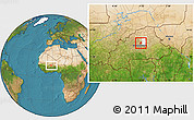 Satellite Location Map of Mane, highlighted parent region