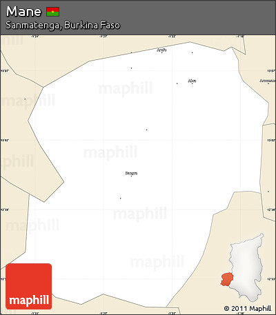 Classic Style Simple Map of Mane