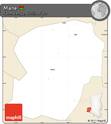 Classic Style Simple Map of Mane