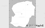 Gray Simple Map of Mane, single color outside