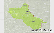 Physical 3D Map of Seno, lighten, semi-desaturated