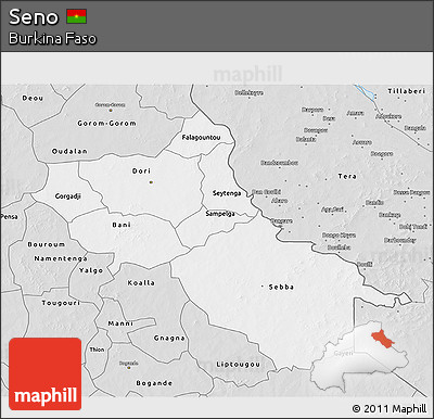 Silver Style 3D Map of Seno