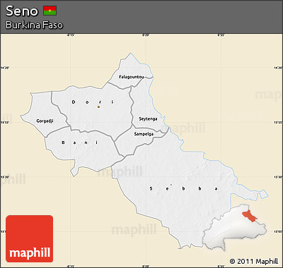 Classic Style Map of Seno, single color outside