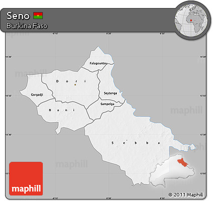 Gray Map of Seno, single color outside