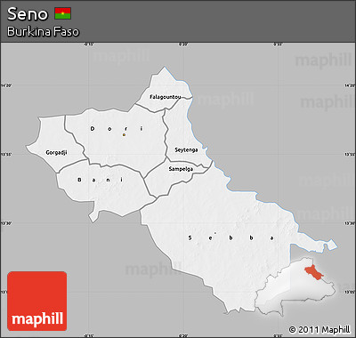 Gray Map of Seno, single color outside