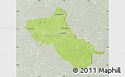 Physical Map of Seno, lighten, semi-desaturated