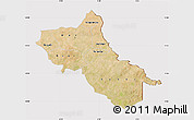 Satellite Map of Seno, cropped outside