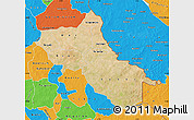 Satellite Map of Seno, political outside