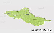 Physical Panoramic Map of Seno, cropped outside
