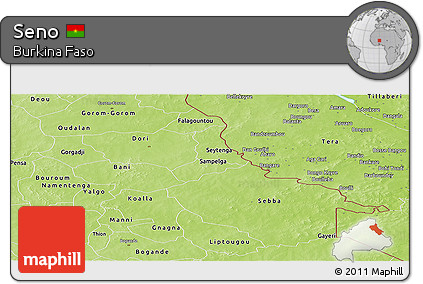 Physical Panoramic Map of Seno