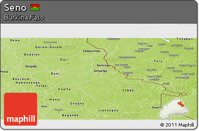Physical Panoramic Map of Seno