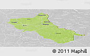 Physical Panoramic Map of Seno, lighten, desaturated