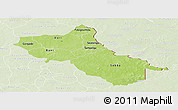 Physical Panoramic Map of Seno, lighten