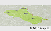 Physical Panoramic Map of Seno, lighten, semi-desaturated