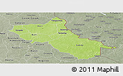 Physical Panoramic Map of Seno, semi-desaturated