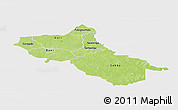 Physical Panoramic Map of Seno, single color outside