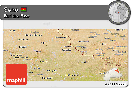 Satellite Panoramic Map of Seno