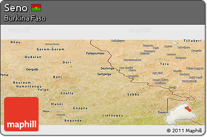 Satellite Panoramic Map of Seno