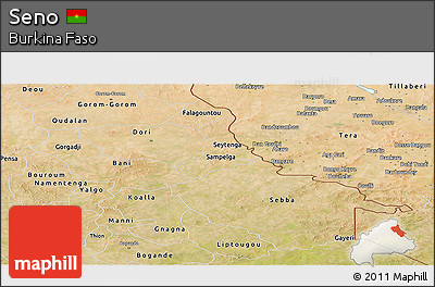 Satellite Panoramic Map of Seno