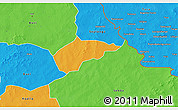 Political 3D Map of Sampelga