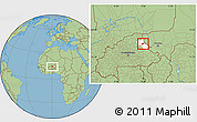 Savanna Style Location Map of Sampelga, highlighted parent region