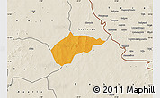Political Map of Sampelga, shaded relief outside