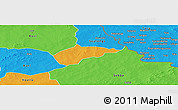 Political Panoramic Map of Sampelga