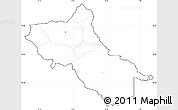 Blank Simple Map of Seno, cropped outside, no labels