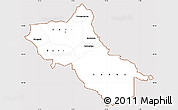 Classic Style Simple Map of Seno, cropped outside