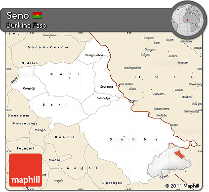 Classic Style Simple Map of Seno