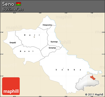 Classic Style Simple Map of Seno, single color outside