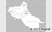 Gray Simple Map of Seno, single color outside