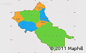 Political Simple Map of Seno, cropped outside