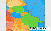 Political Simple Map of Seno, political shades outside