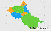 Political Simple Map of Seno, single color outside